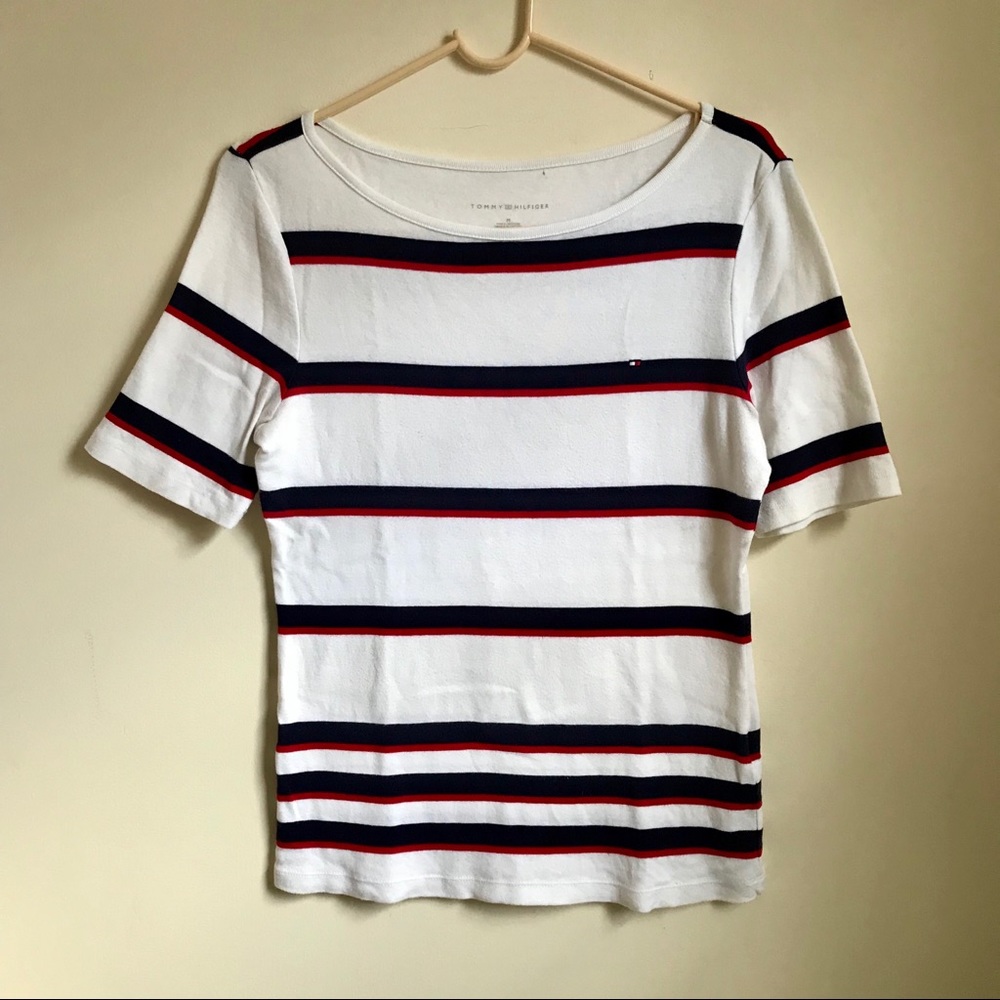 🦋Tommy Hilfiger Striped Top Short Sleeve Tee